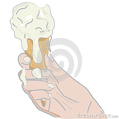 Melted ice cream Stock Photo