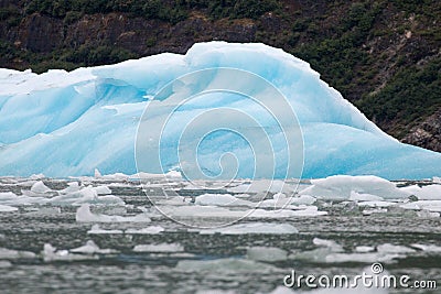 Melting Blue flowing Iceburg Stock Photo