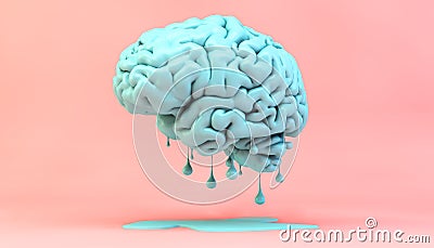 melting brain concept Stock Photo