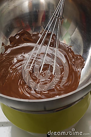 Melting chocolate Stock Photo