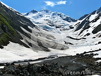 Melting glacier Stock Photo