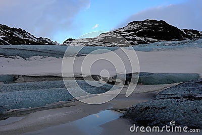 Melting glacier Stock Photo