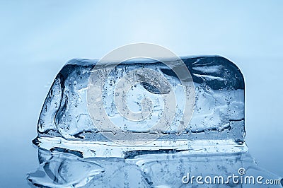 Melting ice block Stock Photo