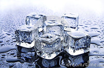 Melting ice cubes Stock Photo