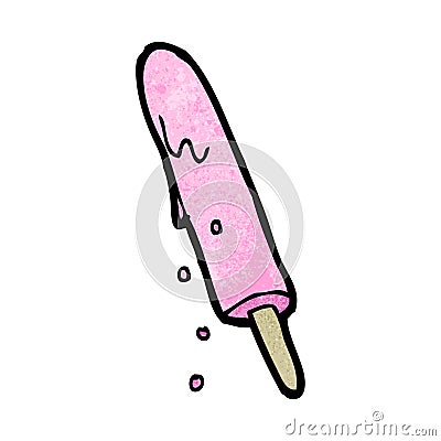 melting ice lolly cartoon Vector Illustration