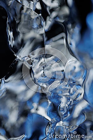 Melting ice water closeup Stock Photo