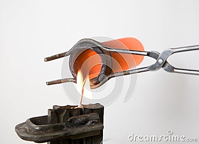 Melting metal Stock Photo