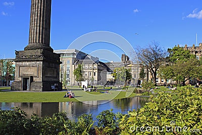 Melville monument and park in central Edinburgh Editorial Stock Photo