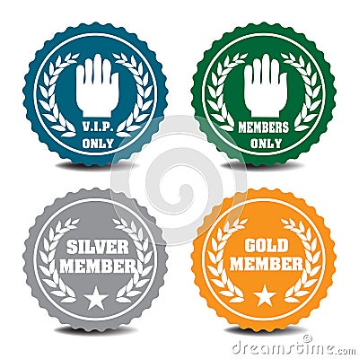 Member badges Vector Illustration