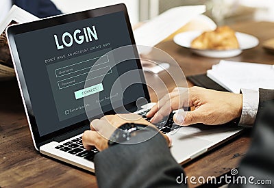 Member Log in Membership Username Password Concept Stock Photo