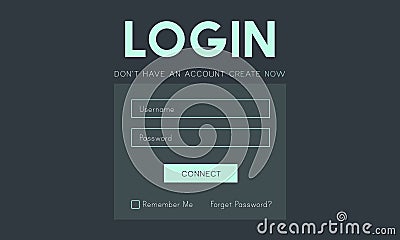 Member Log in Membership Username Password Concept Stock Photo