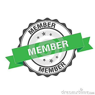 Member stamp illustration Vector Illustration