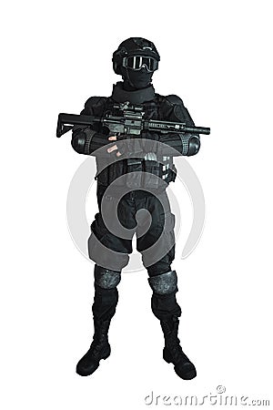 Member of the SWAT team Stock Photo