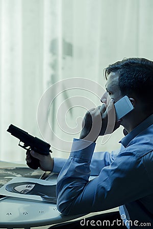 Member of terrorist group Stock Photo