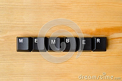 Member word Stock Photo