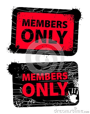 Members only Vector Illustration