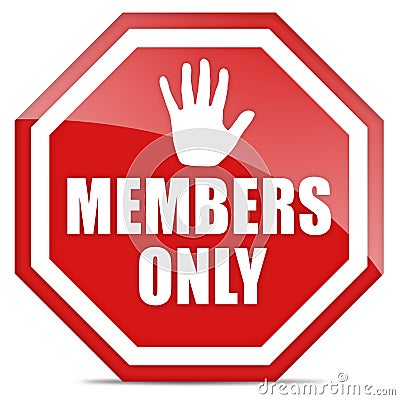Members only Stock Photo