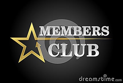 Members club Vector Illustration