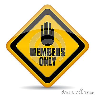 Members only sign Vector Illustration