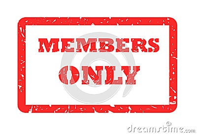 Members Only Stamp Stock Photo