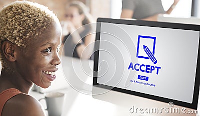 Membership Accept Join us Support Concept Stock Photo