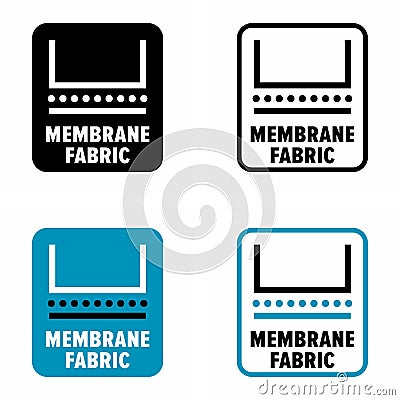 Membrane Fabric vector information sign Vector Illustration