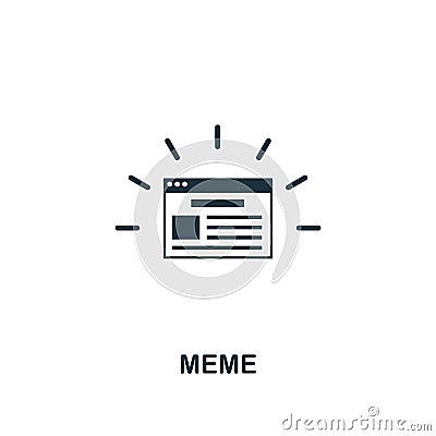 Meme icon. Creative element design from content icons collection. Pixel perfect Meme icon for web design, apps, software, print Stock Photo