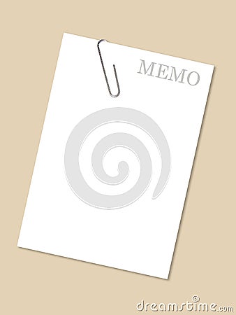 Memo Stock Photo