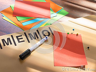 Memo board Stock Photo