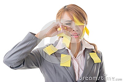 Memo girl Stock Photo