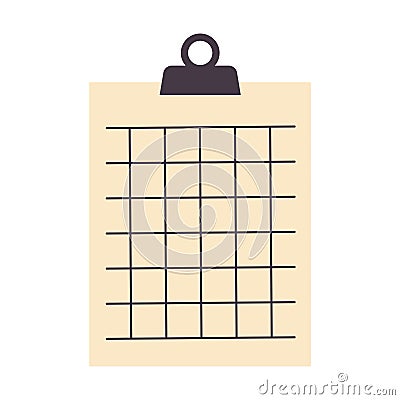 Memo notepad with pin. Cute lined notebook template for notes Vector Illustration