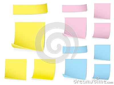 Memo notes set Vector Illustration