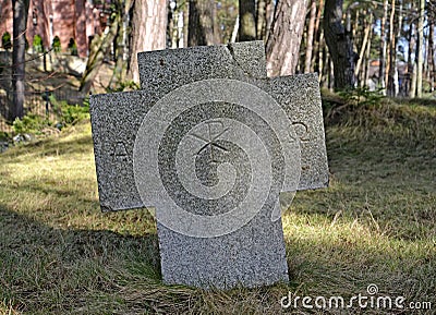 Memorable cross to the victims of World War I. Svetlogorsk, Kali Stock Photo