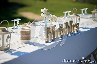 Memorable signs for an unforgettable wedding Stock Photo