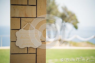 Memorable signs for an unforgettable wedding Stock Photo