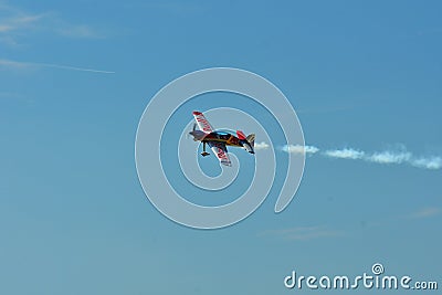 Memorial Airshow. Flying Bulls aerobatics team with ExtremeAir XA42 planes Editorial Stock Photo