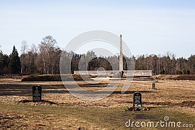 memorial at Bergen Belsen Editorial Stock Photo