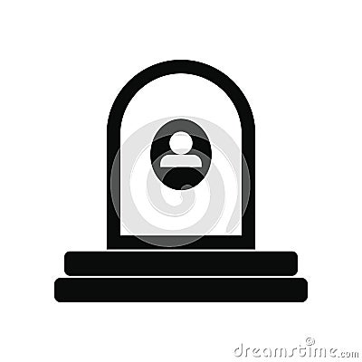 Memorial black simple icon Stock Photo