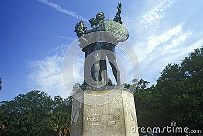 Memorial Civil War sculpture in Charleston, SC Stock Photo