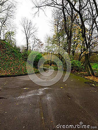 Park in early autumn Belarus Stock Photo