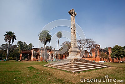 Memorial cross of Lucknow Residency Editorial Stock Photo