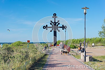 Memorial cross Editorial Stock Photo