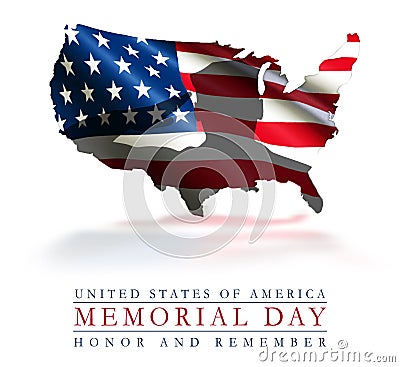 Memorial Day American Art Flag Honor and Remember Stock Photo