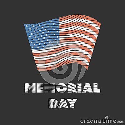 Memorial day badge Vector Illustration