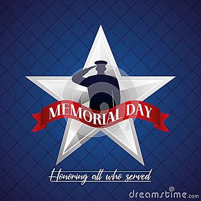 Memorial day card Vector Illustration