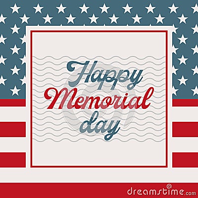 Memorial day card Vector Illustration