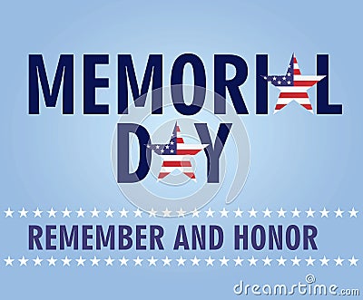 Memorial day card Vector Illustration