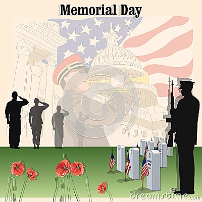 Memorial day Vector Illustration