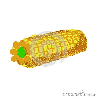 Memorial day picnic food illustration corn Vector Illustration