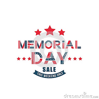 Memorial day, remember and honor usa patriotic holiday Vector Illustration